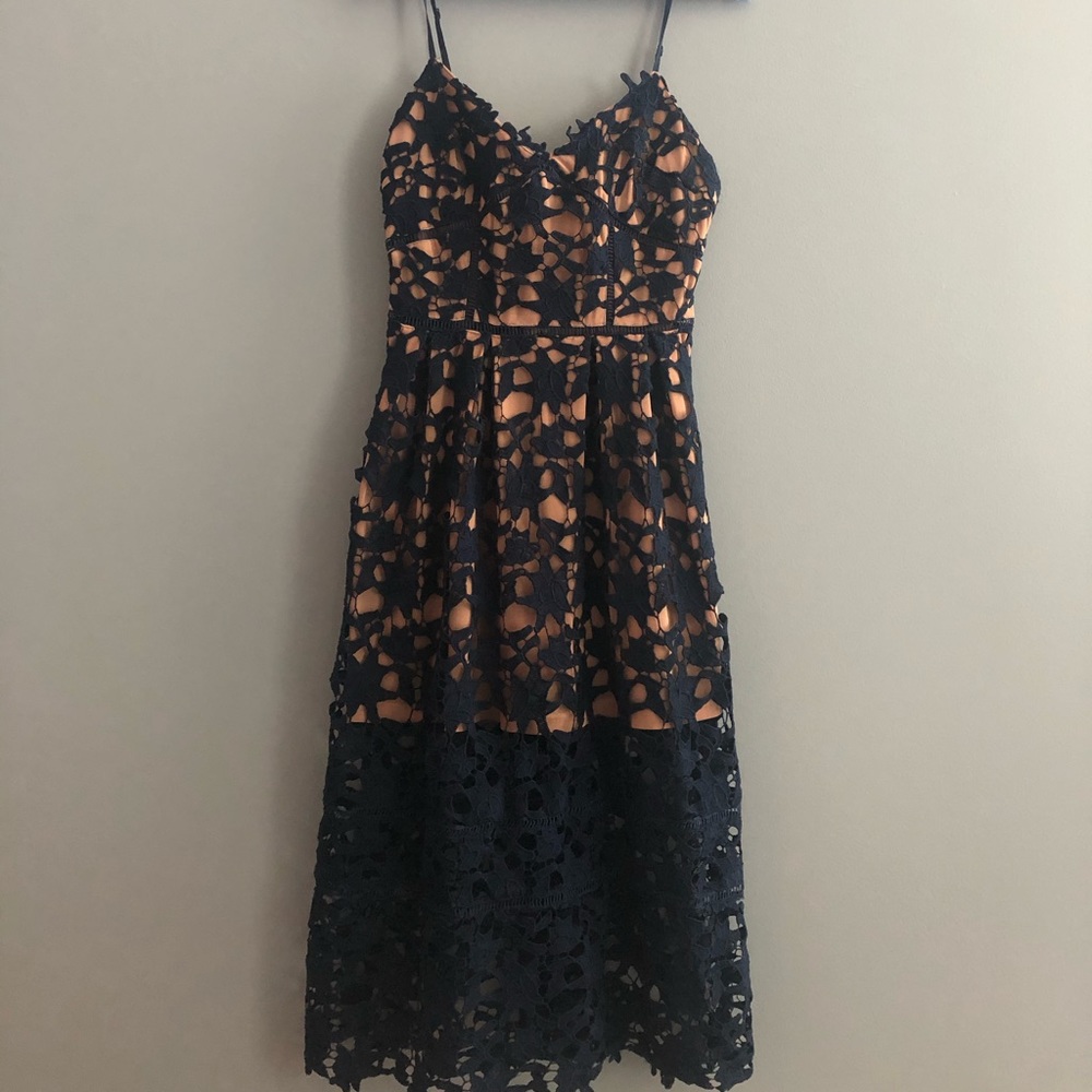 Nordstrom’s Navy Lace Dress - S
